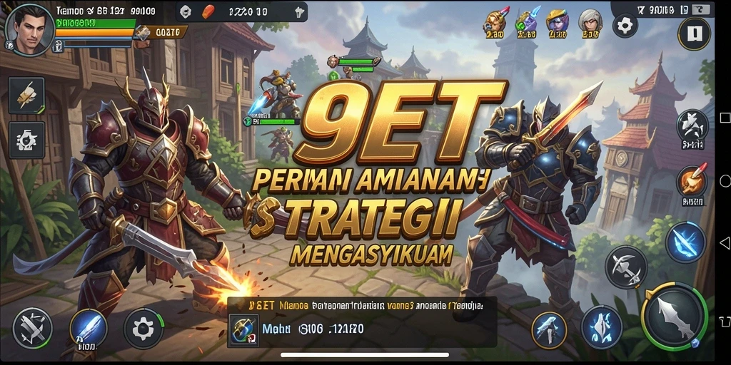 Tampilan menyerupai pertempuran strategi yang seru dan menantang.