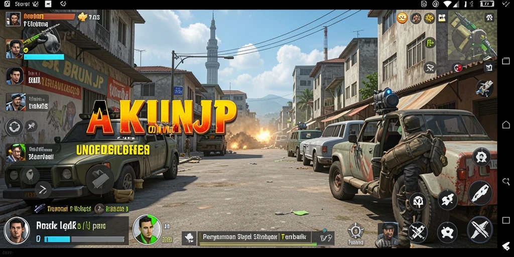 Tangkapan layar gameplay AKUNJP yang menunjukkan aksi strategi yang intens.