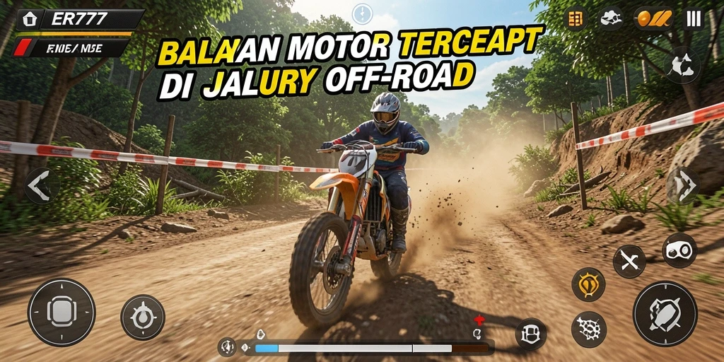 Tampilan gameplay seru dari balapan motor di ER777.