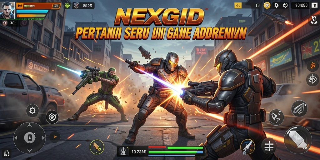 Tangkapan layar gameplay NEXGID yang menampilkan aksi seru dan mendebarkan.