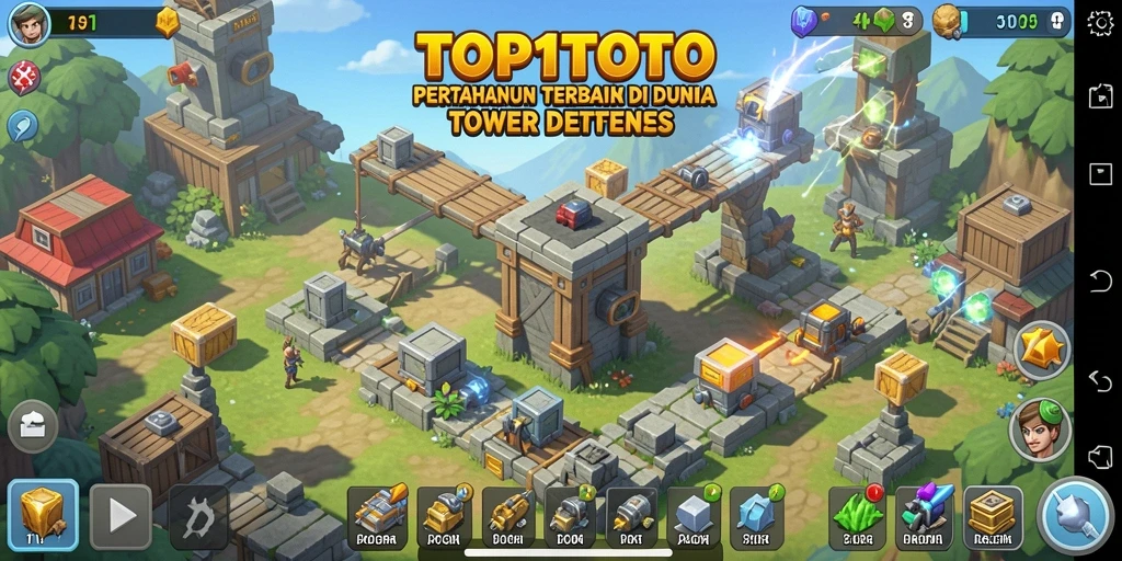 Tampilan aksi menegangkan di game Tower Defense TOP1TOTO.